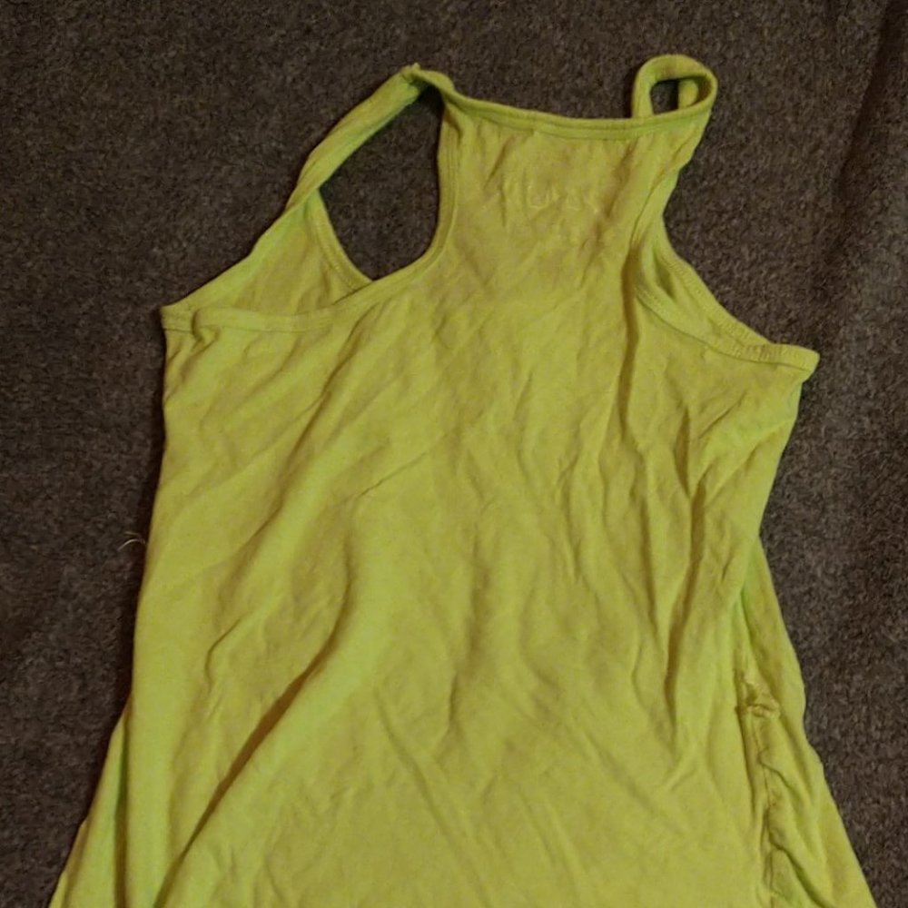 green tank top